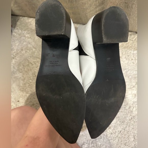 Acne Studios Pointed White Short Jensen Boots - Picture 5 of 8